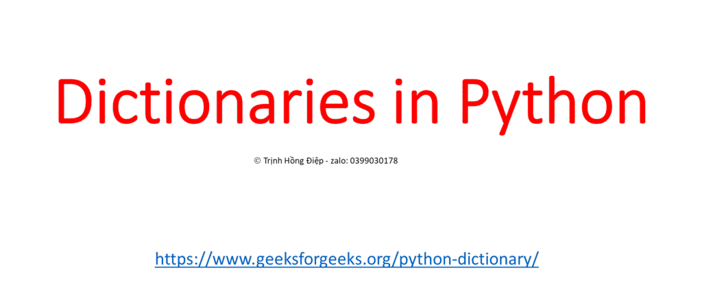Dictionaries in Python - Kiểu từ điển trong Python image