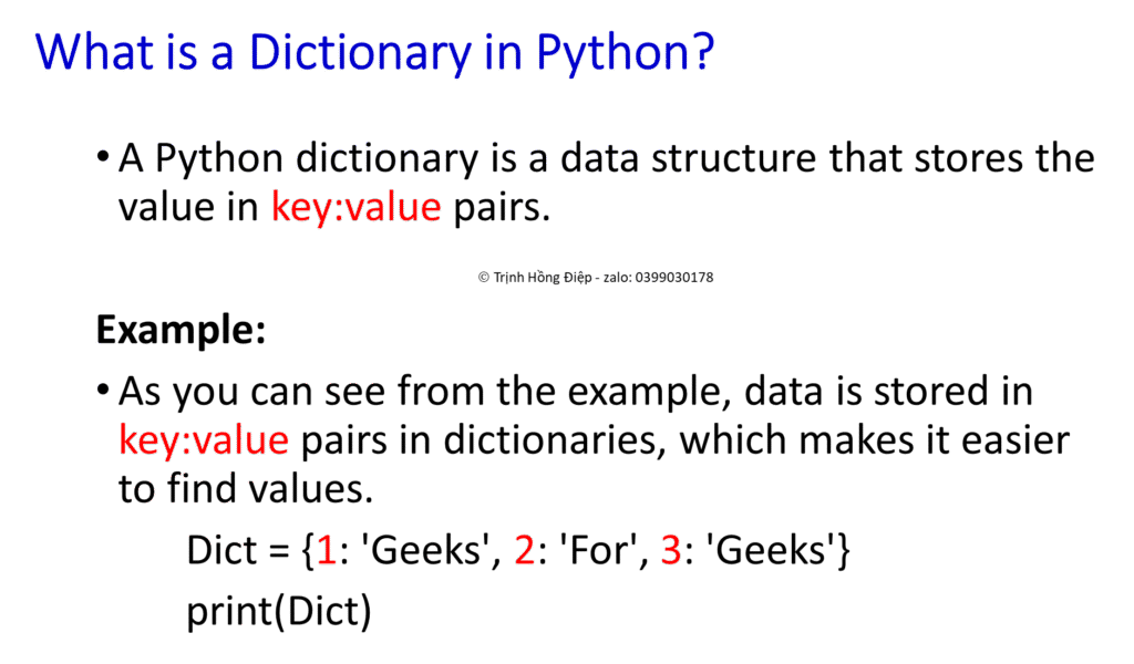 Dictionaries in Python - Kiểu từ điển trong Python image