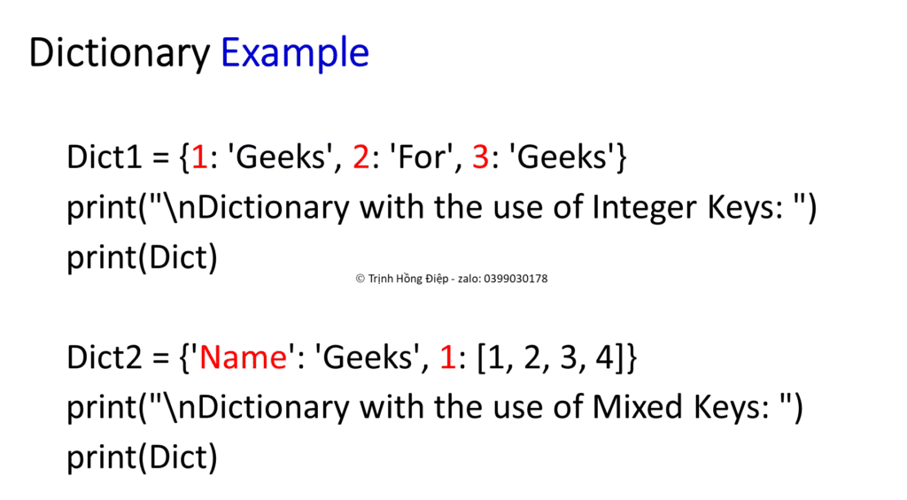 Dictionaries in Python - Kiểu từ điển trong Python image