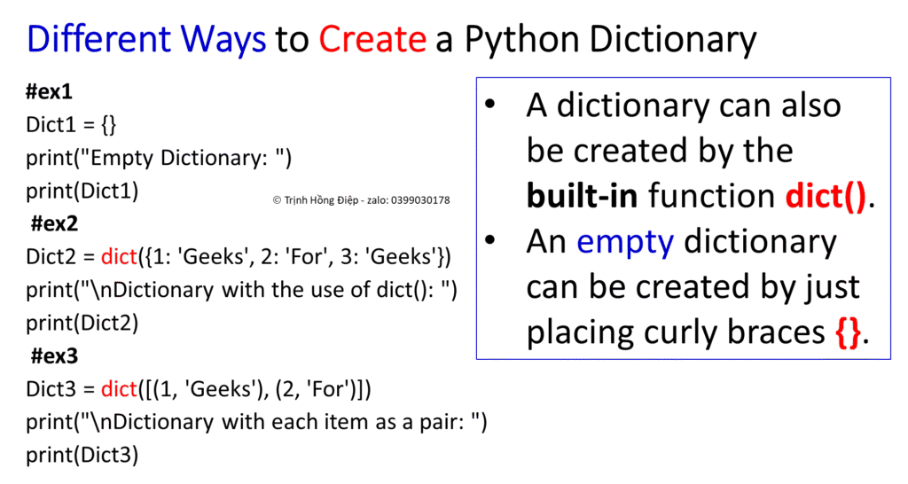 Dictionaries in Python - Kiểu từ điển trong Python image
