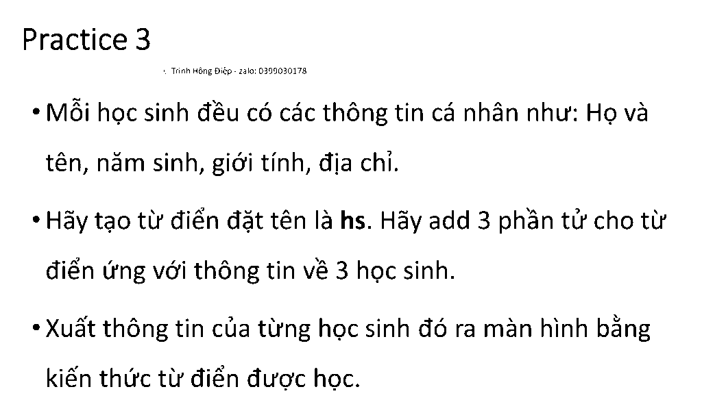 Dictionaries in Python - Kiểu từ điển trong Python image