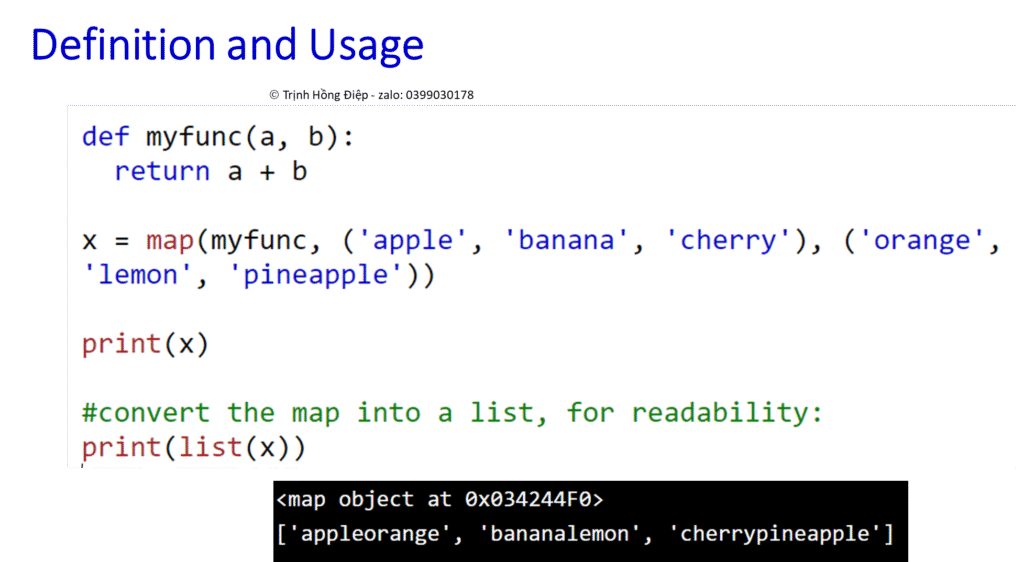 Hàm map() - map() function image