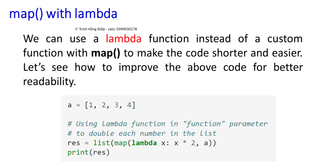 Hàm map() - map() function image