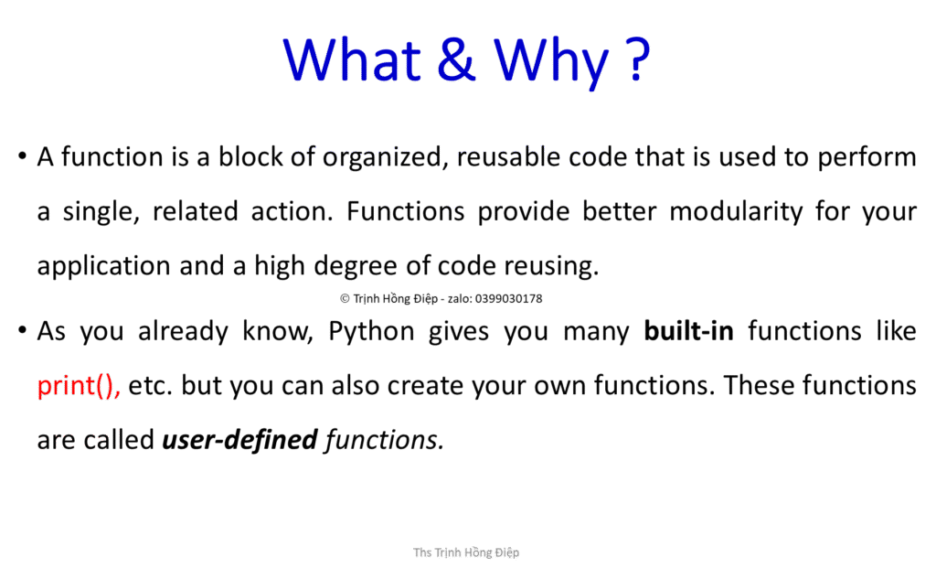 Sử dụng hàm ( Functions) trong Python - phần 1 image