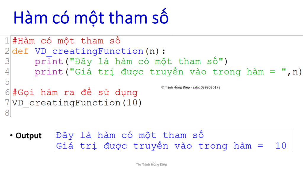 Sử dụng hàm ( functions) trong Python – phần 2 - Hiểu về tham số của hàm image