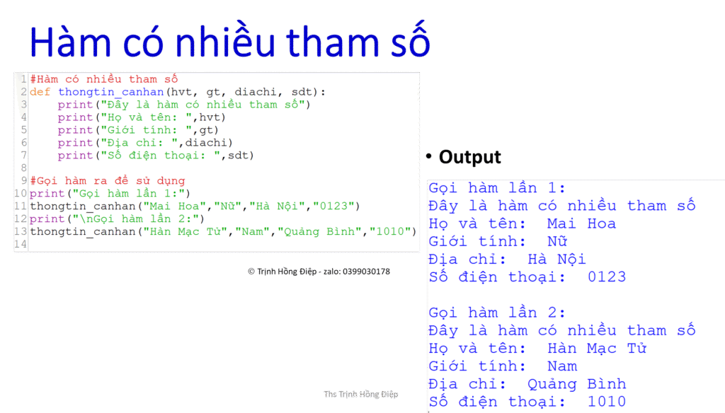 Sử dụng hàm ( functions) trong Python – phần 2 - Hiểu về tham số của hàm image