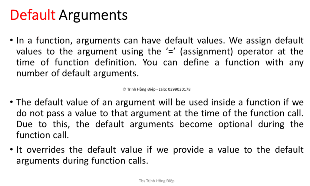Sử dụng hàm ( functions) trong Python – phần 3 - Types of function arguments image