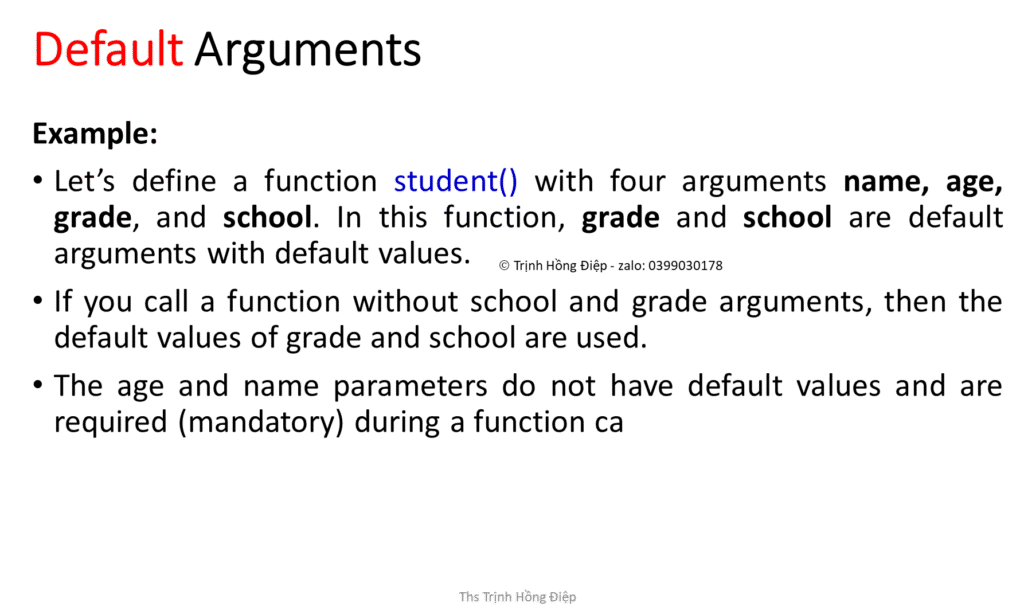 Sử dụng hàm ( functions) trong Python – phần 3 - Types of function arguments image