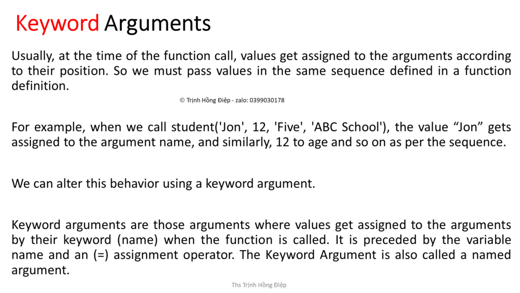 Sử dụng hàm ( functions) trong Python – phần 3 - Types of function arguments image