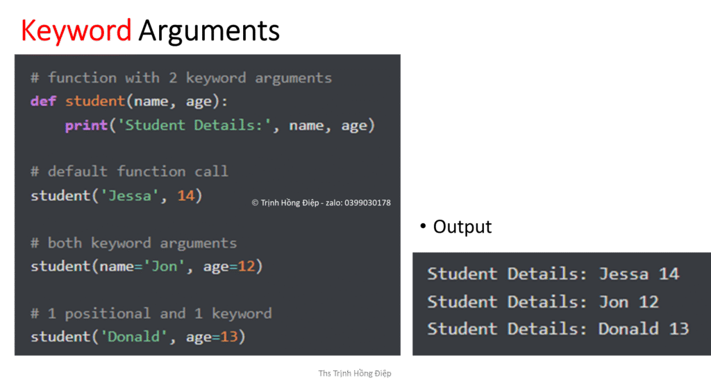 Sử dụng hàm ( functions) trong Python – phần 3 - Types of function arguments image