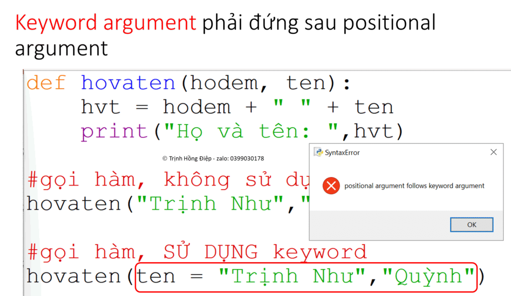 Sử dụng hàm ( functions) trong Python – phần 3 - Types of function arguments image