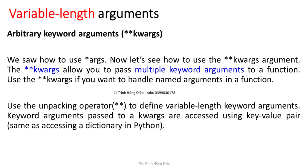 Sử dụng hàm (functions) trong Python – phần 4 – Variable-length arguments image