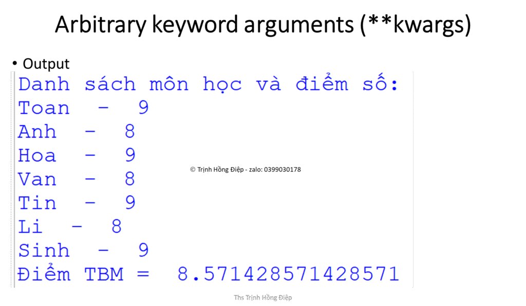 Sử dụng hàm (functions) trong Python – phần 4 – Variable-length arguments image