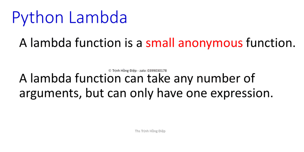Python Lambda function image
